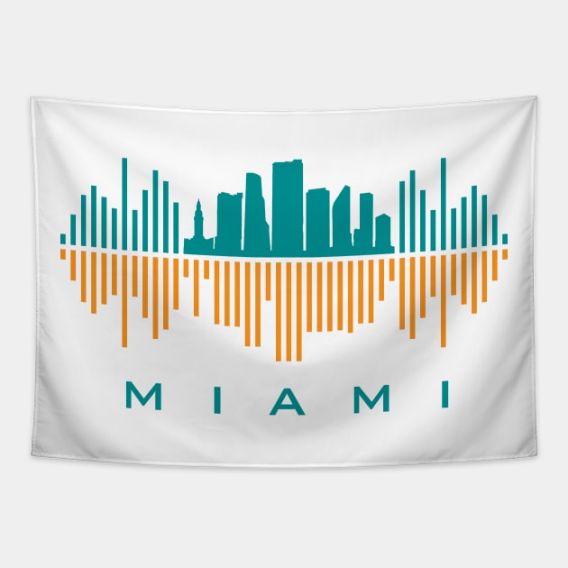 Miami Soundwave Tapestry by blackcheetah