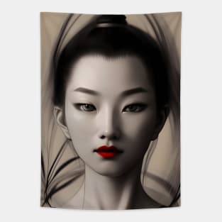 Beaux Animes Art, Ukiyo-e Japanese Anime Girl Illustration Design Tapestry