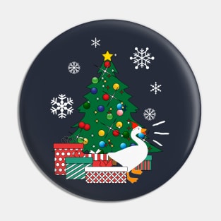 Honk Goose Around The Christmas Tree Pin