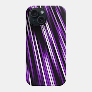 Purple stripes moving from left to right in a diagonal line Phone Case