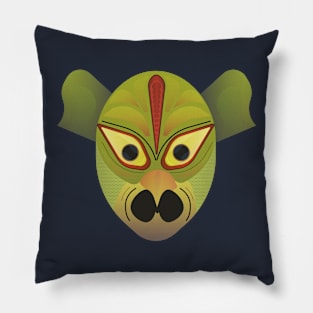 Ethnic bird demon mask Pillow