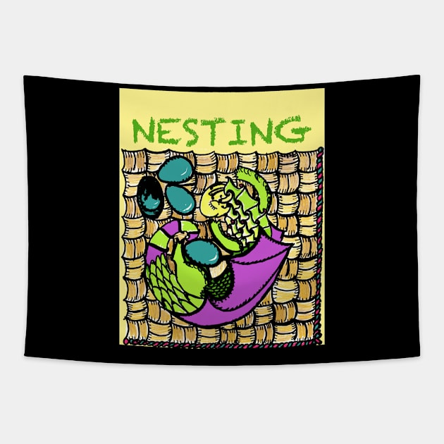 NESTING DRAGON Tapestry by KRitters