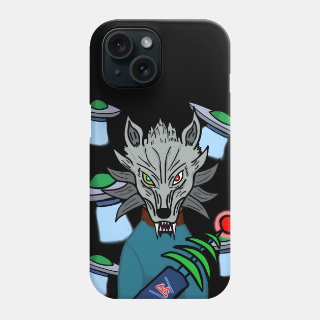 BussyWolves Alien Invader wolf Phone Case by micho2591