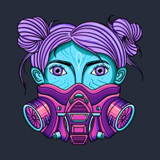 Tech Gas mask Quarantine Girl T-Shirt