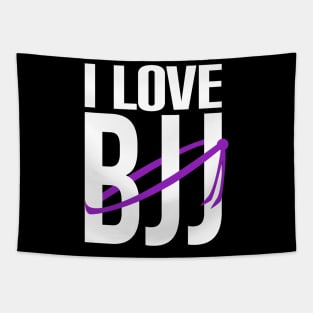 I love bjj - brazilian jiu jitsu purple belt Tapestry