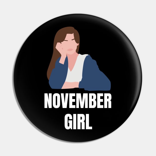 November Birthday Women November Girl Blue Pin by NickDsigns