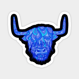 Highland Cow Blues Magnet