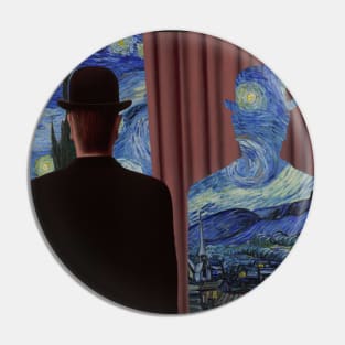 Magritte - Decalcomania / Van Gogh - Starry Night Pin