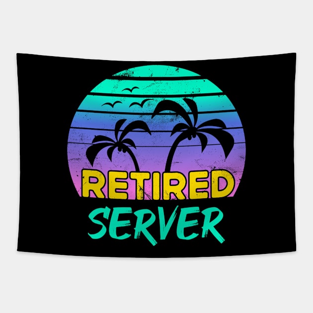 Retired Server Retirement Gift Retro Tapestry by qwertydesigns