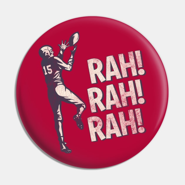 Vintage Football, Rah! Rah! Rah! Worn Pin by Wright Art