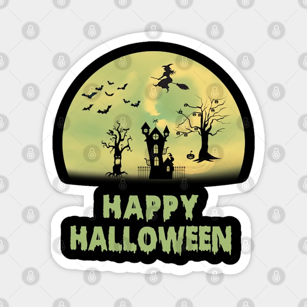 Vintage Halloween, Happy Halloween Magnet by CareTees