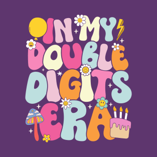 In My Double Digits Era Retro 10 Year Old 10th Birthday Girl T-Shirt