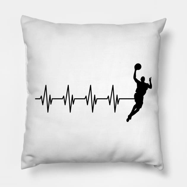 Basketball Heartbeat Pillow by KC Happy Shop