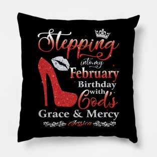 Stepping Into My February Birthday with God's Grace & Mercy Pillow