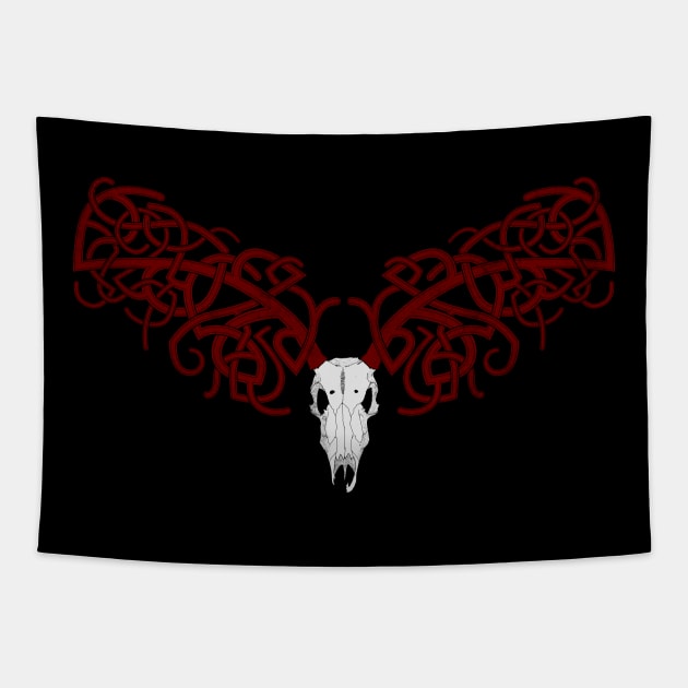 Nordic deer spirit Tapestry by Cheshyro