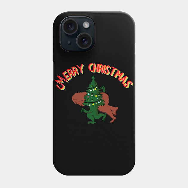 Christmas tree steals bigfood Phone Case by osvaldoport76