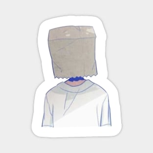 Bag head - BAGMAN- Digital pencil drawing - Colour Magnet