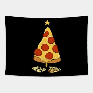 Pizza christmas tree Tapestry