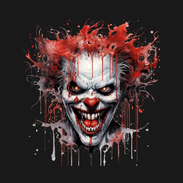 Scary Horror Clown by BisonPrintsCo