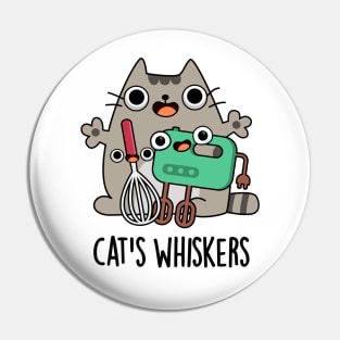 Cat's Whiskers Funny Baking Pun Pin