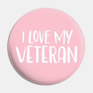 I Love My Veteran Pin