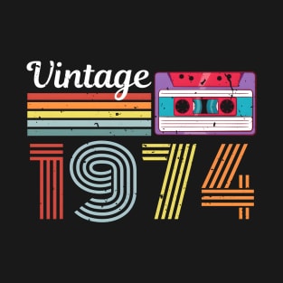 Vintage 1974 | Classic Retro Casset,Made In 1974 Retro Graphic T-Shirt