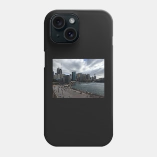 Sydney Harbor under an overcast sky Phone Case