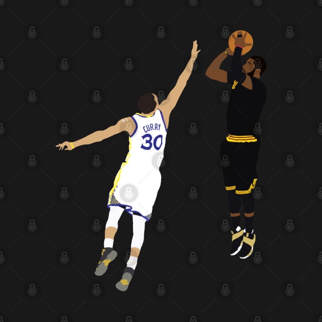 Kyrie Irving Shot Over Stephen Curry by rattraptees