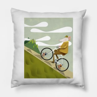 Hamster Cyclist Road Bike Poster Pillow