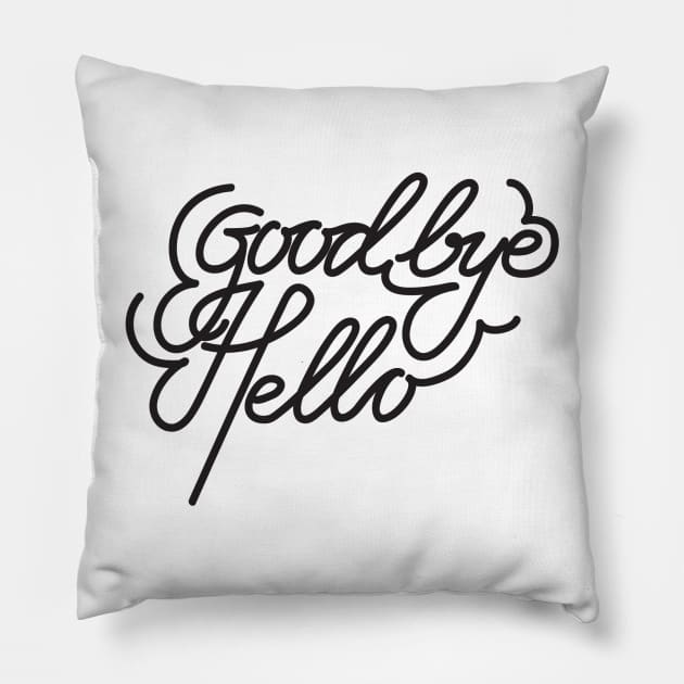 Goodbye & Hello Pillow by Rantosetya