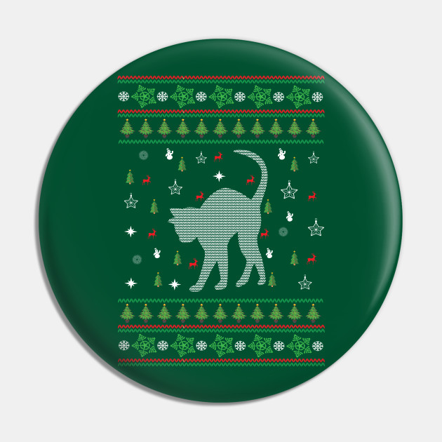 Cat Christmas Jumper Cat Ugly Christmas Sweater Pin Teepublic