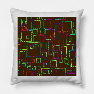 Rainbow Blocks on Brown 5748 Pillow