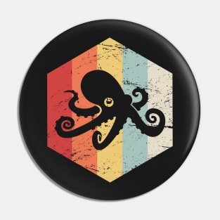 Retro Vintage Octopus Icon Pin