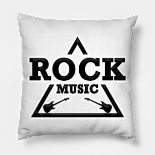 Rock music guitar logo Pillow