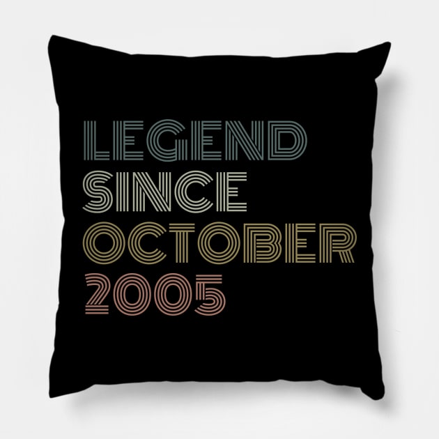 Legend Since October 2005 Pillow by Trandkeraka