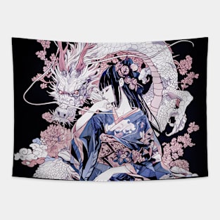 Geisha and Dragon 7807 Tapestry