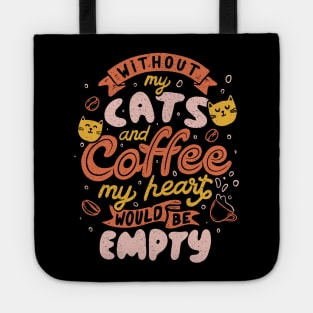 Cats and Coffee Cute Funny Cat Gift Tote