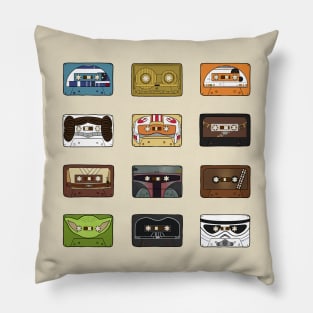 Galaxy Far Far Away Mixtape Pillow