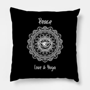 Peace love & yoga Pillow