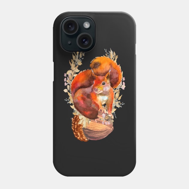 Fall season Squirrel Phone Case by sharanarnoldart