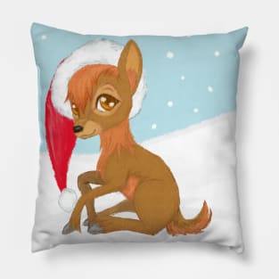 Baby Christmas Reindeer Pillow