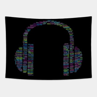 Headphone Abstract Tapestry