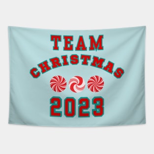 Team Christmas 2023! Holiday Peppermint Style Tapestry