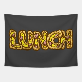 Pizza Lunch Slice Pepperoni Cartoon Word Tapestry