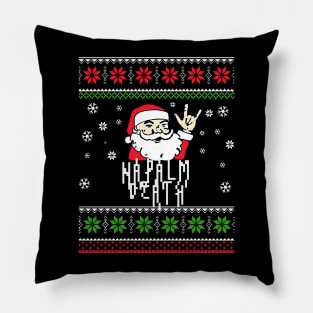 napalm death santa metal Pillow