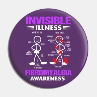 Fibromyalgia Awareness, Invisible Illness, Fibromyalgia Survivor, Fibromyalgia Warrior, Fibromyalgia Support Pin