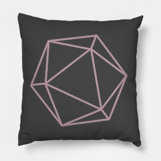 D20 Outline Blush Pillow