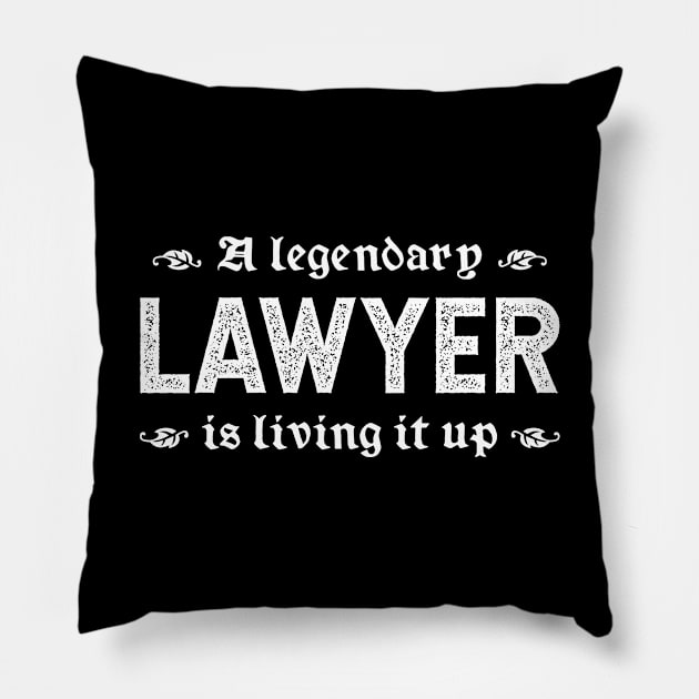 A Legendary Lawyer Is Living It Up Pillow by TimespunThreads