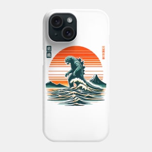 Godzilla's Retro Rampage: Vintage Godzilla T-Shirt Phone Case