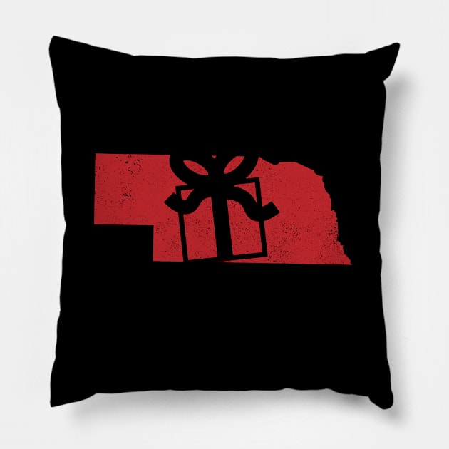 Christmas in Nebraska Pillow by Commykaze